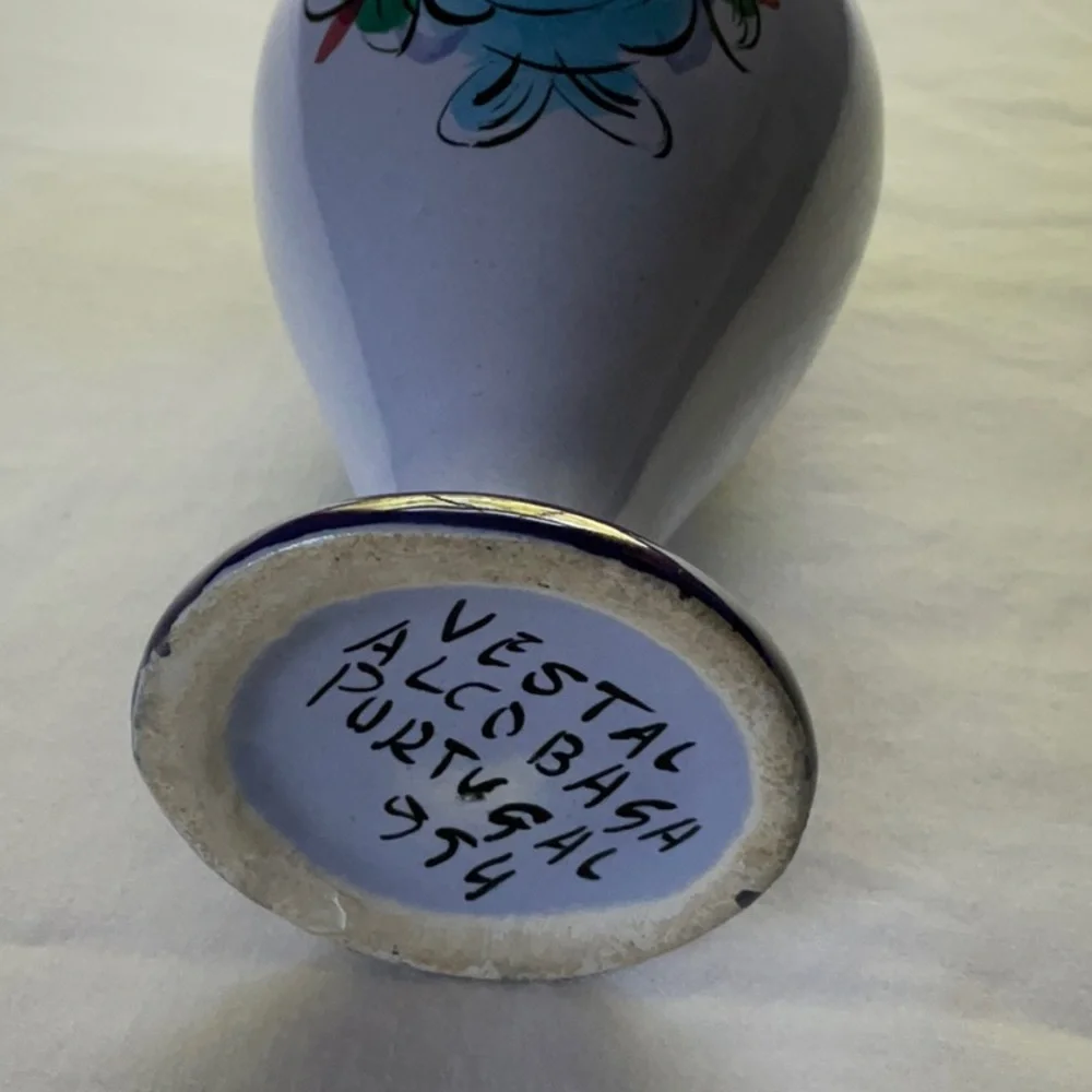 Vintage Hand Painted Vestal Portuguese Bud Vase - Picture 14 of 16